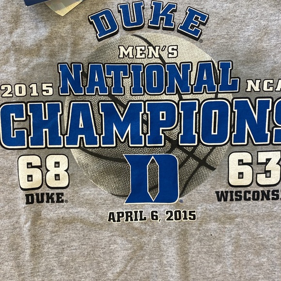 NWT Duke 2015 National Champions T Shirtt Duke Wisconsin size Large - Picture 1 of 6